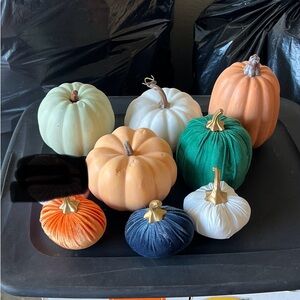 Set of colored pumpkins